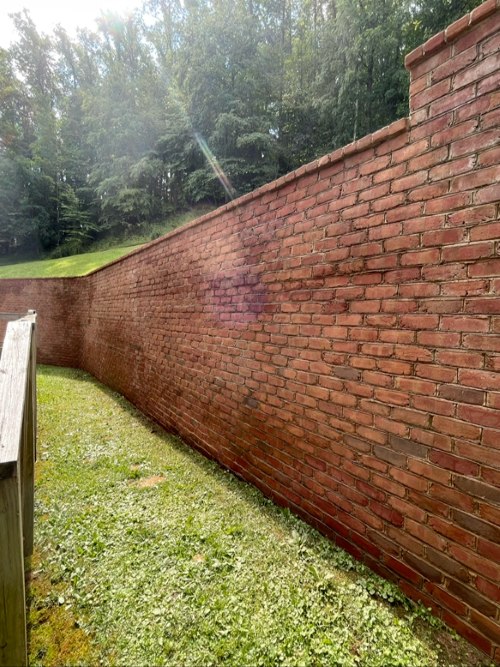 after brick wall cleaning image
